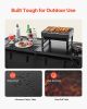 VEVOR Camping Kitchen Table, Folding Outdoor Cooking Table, 3 Adjustable Heights, Aluminum Lightweight Portable Cook Station with Storage Organizer