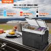 VEVOR Portable Car Refrigerator, 12 Volt Car Refrigerator Fridge, 58 L / 61.5 QT Dual Zone Portable Freezer, -4 to 68 F Adjustable Temperature